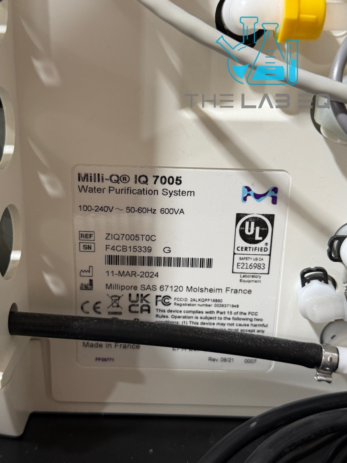 MilliporeSigma Milli-Q® IQ 7005 Water Purification System, 5 L/H w/ 2 Tanks