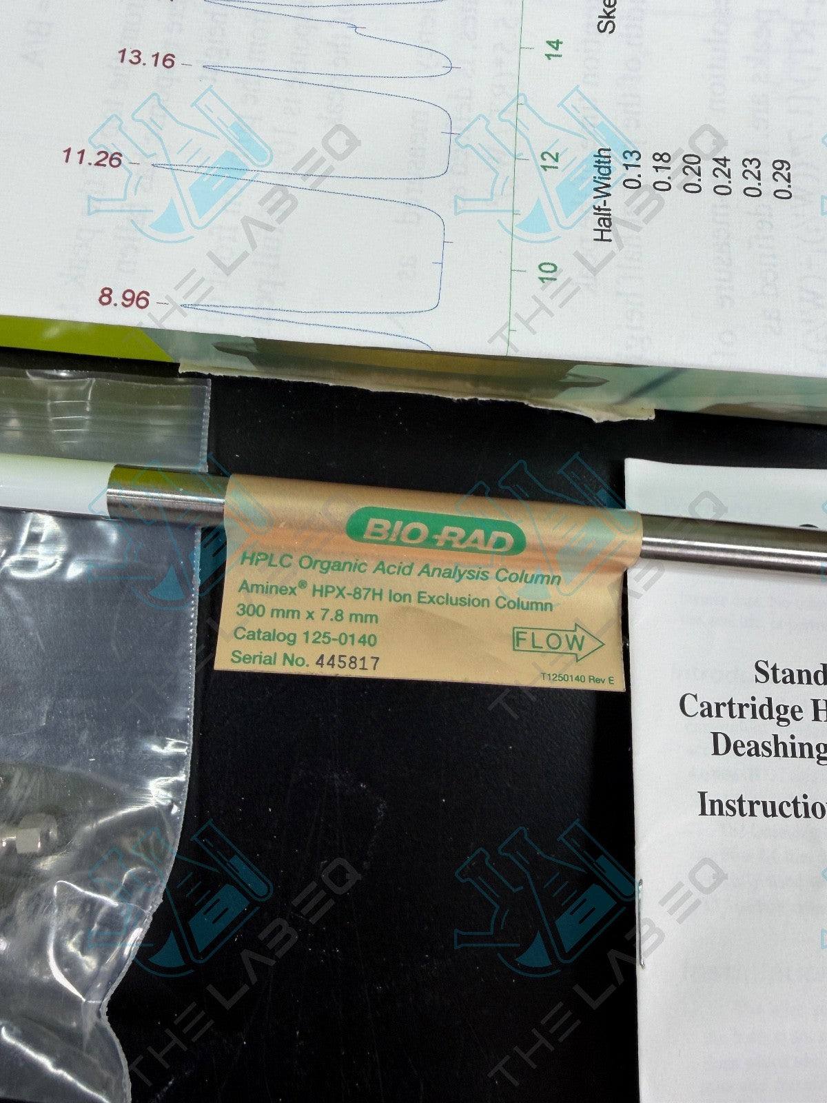 BioRad Aminex HPX-87H, 30 cm x 7.8 mm 8% Crosslinked HPLC Column, 125-0140