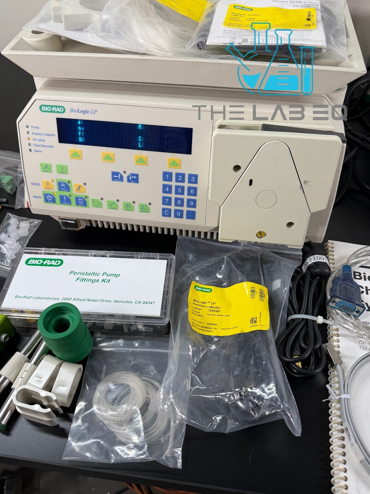 BioRad BioLogic DuoFlow 10 FPLC system with UV Detector w/ Extras