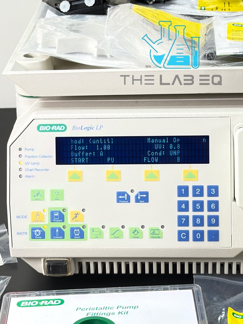 BioRad BioLogic DuoFlow 10 FPLC system with UV Detector w/ Extras