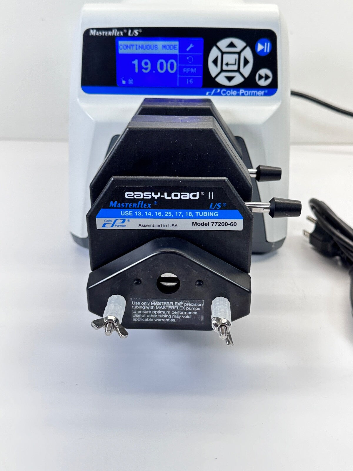 Cole-Parmer Masterflex Peristaltic Pump 7523-90 w/ 2x Easy-Load II Pump Heads