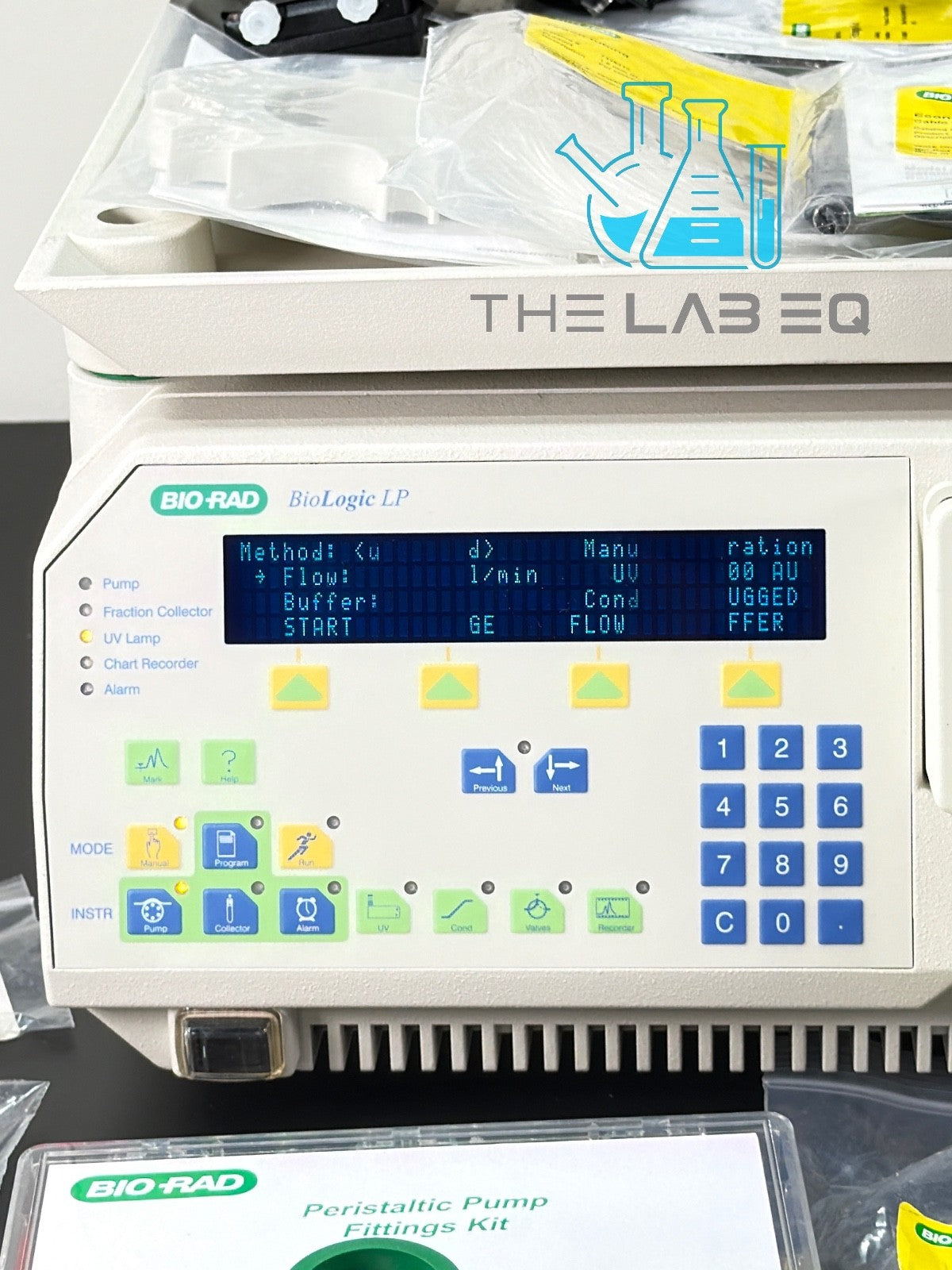 BioRad BioLogic DuoFlow 10 FPLC system with UV Detector w/ Extras