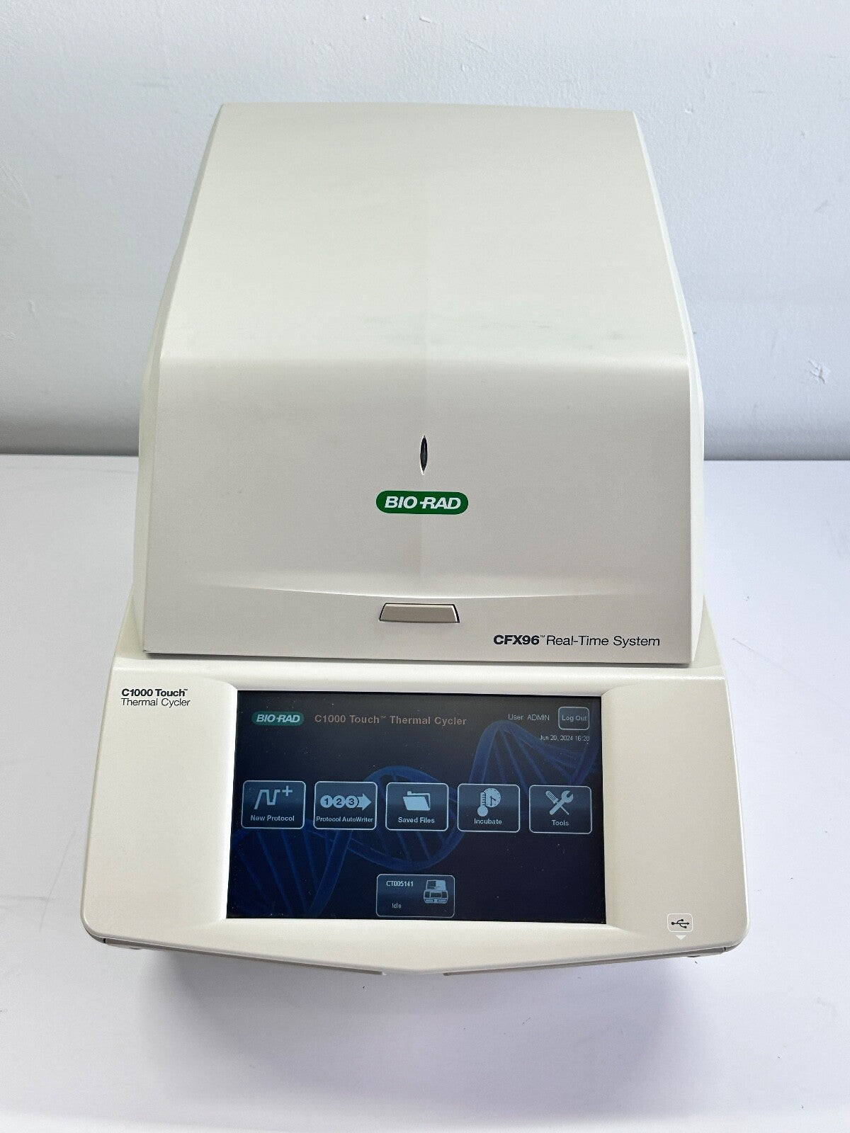 Bio-Rad C1000 Touch Thermal Cycler w CFX96 Optical Module w/laptop and software